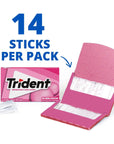 Trident Bubblegum Sugar Free Gum 12 Packs of 14 Pieces 168 Total Pieces