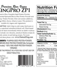 Natural Zing ZingPro Protein Powder Blend, ZP1 (Raw, Organic) 8 oz