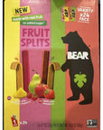 BEAR Real Fruit Rolls Strawberry  Pineapple Raspberry Variety 24 Pack Packaged with HealthEmpire Poly Bag