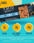 Ratio Crunchy Protein Bar Vanilla Almond With Chocolate 11g Protein Keto Friendly 58 oz 4 Bars