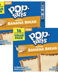 Pop Tarts Frosted Flavor Banana Bread Toaster Pastry Snack Bundle 2 Boxes With SimplyComplete Conversion Chart Value Pack Breakfast Meal with Friends Family Kids or Gatherings