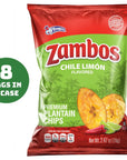 Zambos Plantain Chips Chile Limon 247 Oz Pack of 8