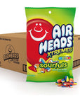 Airheads Candy Xtremes Sourfuls Bag Rainbow Berry Non Melting Bulk Party Bag 6 oz Pack of 12