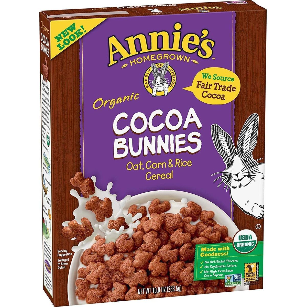 Annie&#39;s Organic Cocoa Bunnies Breakfast Cereal, 10 oz. Box