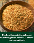 Non Fortified Nutritional Yeast, Vegan Seasoning, Nutritional Yeast Seasoning | Whole Foods Protein Powder, Vegan Gluten Free - Pizza, (3.7 oz)