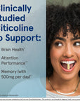 Jarrow Formulas Citicoline (CDP Choline) 250 mg - 60 Capsules - Supports Brain Health & Attention Performance - Dietary Supplement - Up to 60 Servings (PACKAGING MAY VARY)