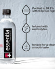 Essentia Bottled Water LLC Ionized Alkaline Water 999 Pure Infused with Electrolytes 95 pH or Higher a Clean Smooth Taste 20 Fl Oz Pack of 24