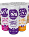 FEEL Sparkling Natural Energy Drink Variety Pack - 12 oz., (Pack of 12)