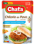 Chata Turkey Chilorio Seasoned Shredded Turkey Chilorio de Pavo Pouch 8 ounces  Pack of 3