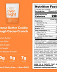 Oats Overnight  Peanut Butter Cookie Dough Cacao Crunch  Vegan 20g Protein High Fiber Breakfast Shake  Gluten Free Non GMO Oatmeal 24 oz per meal 8 Pack