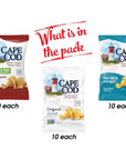 Niro Assortment  Cape Cod Variety Pack Cape Cod Salt and Vinegar Chips Original Potato Chips And Mesquite Barbecue Flavors  30 Pack 10 Of Each Flavor