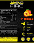 Forzagen Amino Fire 40 Servings, Energy Blend with BCAAS (Peach Mango)