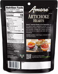 Amore Artichoke Hearts  Non GMO Verified ReadytoEat Herb Infused Vegetables In Resealable Bags  Snack On The Go Straight Out Of The Pouch  Herbs Infused  44 Ounce