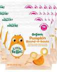 Little Bellies Organic Round-a-bouts Baby Snack, Pumpkin, Pack of 18