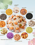 Lotus Root Powder Soup Mix Chinese Asian Soup 1763 oz Nuts Mixed Dried Fruit Chia Seeds Osmanthus Black Sesame Seeds Jujube Sweet Snacks Box Instant Breakfast Microwave Food Family Drinks