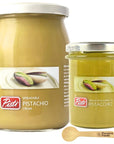 Pisti Pistachio Cream Spread from Sicily 212 oz 600g and 705 oz 200g One of Each 2 Bottles total  Crema di Pistacchio  Italian Pistachio Cream Nut Spread  Bronte Pistachio Cream  Spreadable Pistachio Paste  Bundle with Spoon by Florence Foods