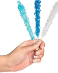 Frozen Ice Rock Candy Sticks  18 Individually Wrapped Rock Candy on a Stick 3 Wands