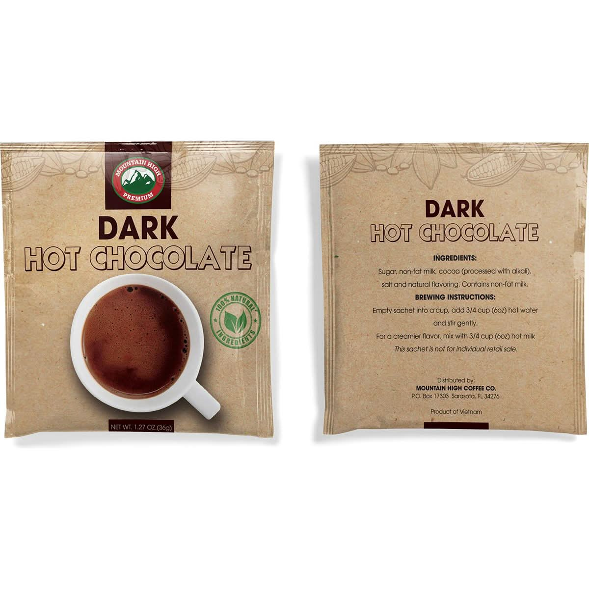 Mountain High All Natural Hot Chocolate Envelopes Dark Chocolate 48