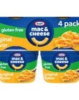 Kraft Gluten Free Original Mac  Cheese Macaroni and Cheese Dinner 4 ct Pack 19 oz Cups