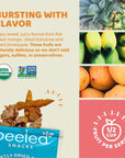 Peeled Snacks Organic Dried Fruit, Paradise Blend with Dried Mango, Pineapple and Banana, 2.8 oz. - Healthy, Vegan Snacks for On-the-Go, Lunch and More