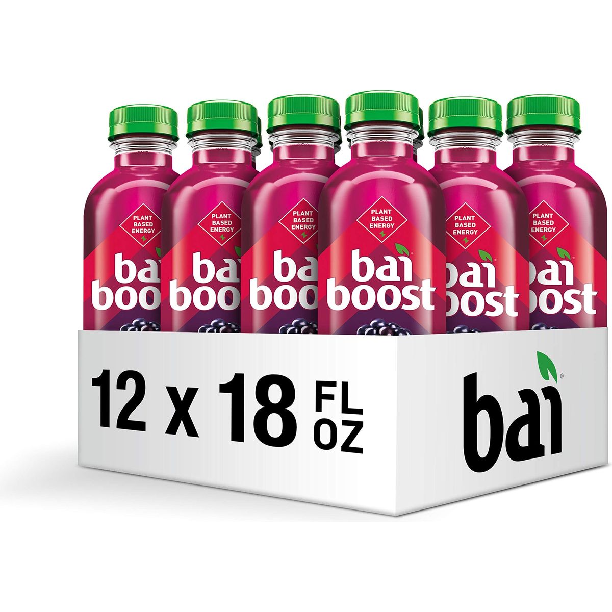 Bai Boost Buka Black Raspberry Antioxidant Infused Beverage 18 fl oz bottle Pack of 12