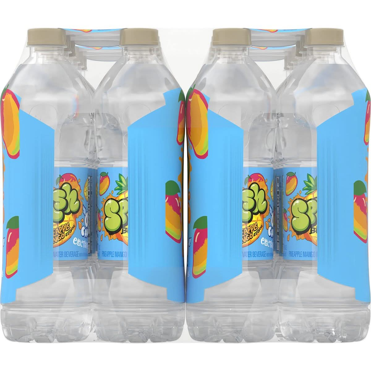 Splash Refresher Pineapple Mango Flavor Water Beverage 169 Fl Oz Plastic Bottles 24 Count