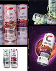 Celsius Energy Drink Functional Essential Sparkling Space Vibe Variety PackLimited edition Friendly Drink With straws  12 Fl Oz each Pack of 6 cans By Drinkolin