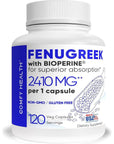 COMFY HEALTH Fenugreek Capsules, 2410mg Per Capsule, 120 Count, Fenugreek Pills