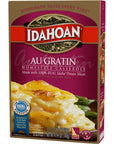 Idahoan Au Gratin and Scalloped Homestyle Casserole Potatoes Made with GlutenFree 100Percent Real Idaho Potatoes Combo Pack of 6 Boxes 5 Servings Each