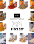 NOMU 36-Piece Complete Variety Set of Spices, Herbs, Seasoning Blends & Finishing Salts Range | 42.7 Oz | Non-irradiated, No MSG or Preservatives