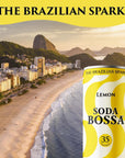 Soda Bossa Sparkling Healthy Soda Lemon Flavor LowCalorie Gluten Free  NonGMO GuiltFree  Hydrating Sparkling Soda Drink  Natural Soda  Craft Soda 812 FL OZ CansBox Pack of 1 Box