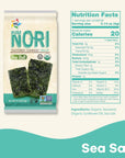 KIMNORI Seasoned Seaweed Snacks Sheets  Organic Sea Salt Flavor 12 Individual Packs Roasted Crispy Premium 100 Natural Laver Kim Nori 4g 014 Ounce @ n` wÔ +Ü