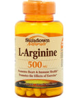 Sundown L-Arginine 500 mg, 90 Capsules (Pack of 2)