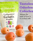 NuNaturals Unflavored Beef Gelatin Powder, Instantly Thickens, Stabilizes, and Texturizes, 1 lb