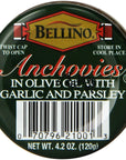 Bellino Garlic and Parsley Anchovies 42 Ounce Jar