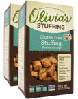 Olivias Croutons Gluten Free Stuffing Mix  Rosemary  Sage Herb Seasoned Dressing  Vegetarian Preservative Free 9 Ounce Pack of 2