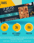 Ratio Crunchy Protein Bar Coconut Almond With Chocolate 11g Protein Keto Friendly 58 oz 4 Bars