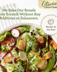 Olivia’s Gluten Free Croutons For Salad - Crunchy Garlic Soup Crouton - Made from Seasoned Ancient Grain Gluten-Free Artisan Bread - Dairy Free, Vegetarian, Made In USA, 4.5 Oz (Pack of 3)