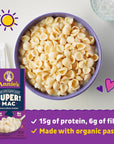 Annies Super Mac Protein Macaroni And Cheese Dinner Shells  White Cheddar 6 oz Pack of 12