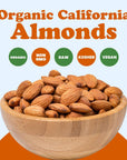 Food to Live Organic California Almonds 5 Pounds  NonGMO Whole Unsalted Unroasted Keto Vegan Nuts in Bulk Rich in Vitamin E Snack Great for Almond Milk and Butter Desserts and Trail Mixes