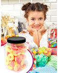 Sarahs Candy Factory FreezeDried Peach Rings Candy  Crunchy  Sweet Large Freshness Halal Gift  Snack 7 Oz in Jar