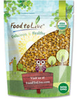 Food to Live Organic Yellow Whole Corn 15 Pounds  NonGMO Maize Cleaned and Dried Kernels Vegan Kosher Bulk Cereal Grain Good Source of B vitamins Thiamin and Folate