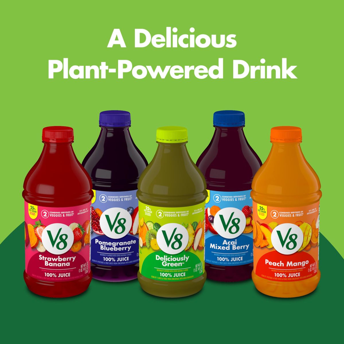 V8 Pomegranate Blueberry 100 Fruit and Vegetable Juice 46 fl oz Bottle 6 Pack