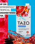 TAZO Unsweetened Iced Passion Herbal Tea Concentrate 32 fl oz Pack of 2 with By The Cup Coasters