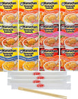 Maruchan Ramen Instant Lunch Variety 5 Flavors Chicken Hot  Spicy Shrimp Lime Chili Shrimp Cheddar Hot  Spicy Chicken Pack of 12 with By The Cup Chopsticks