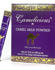 Camel Milk Powder Camelicious 480g Box US Edition24 Packets x 20g each NonGMO Gluten Free Low Lactose Alternative Dry Milk Powder  Flash Pasteurized Powdered Camel Milk Longer Shelf Life