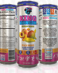 King Kongin Peach Mango Exotic Island Taste Sugar Free zero Calorie Energy Drinks  180mg Caffeine  Pre Workout Performance with Antioxidants  Biotin B Vitamins  D vitamins  Zero Sugar  0 Calories  12 Fl Oz Cans 12 Pack