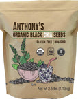 Anthony's Organic Chia Seed, 2.5 lb, Gluten Free, Vegan, Keto Friendly