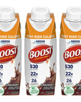 Boost Very High Calorie Nutritional Drink Chocolate Made with Natural Chocolate Flavor  No Artificial Flavors Colors  Sweeteners 8 FL OZ Pack of 3