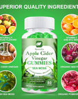 B BEWORTHS Apple Cider Vinegar & Sea Moss Gummies - 80 Gummies